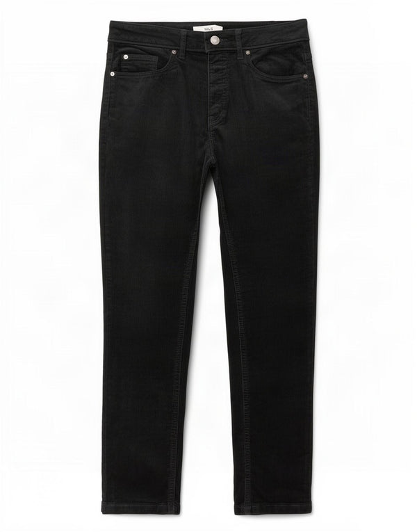 Pantaloni din velur pentru femei Marks & Spencer UK 12 Medium W30 L27 Bleumarin