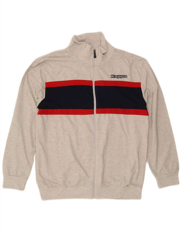 Jachetă de trening pentru bărbați Kappa, 2XL, poliester color bloc, gri