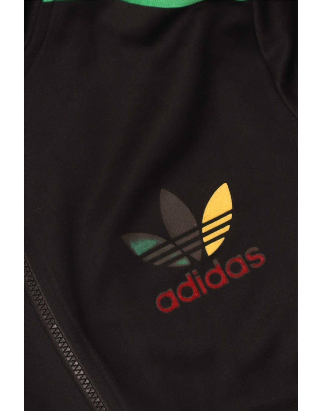 Pulover Adidas pentru bărbați, cu fermoar, poliester mediu negru