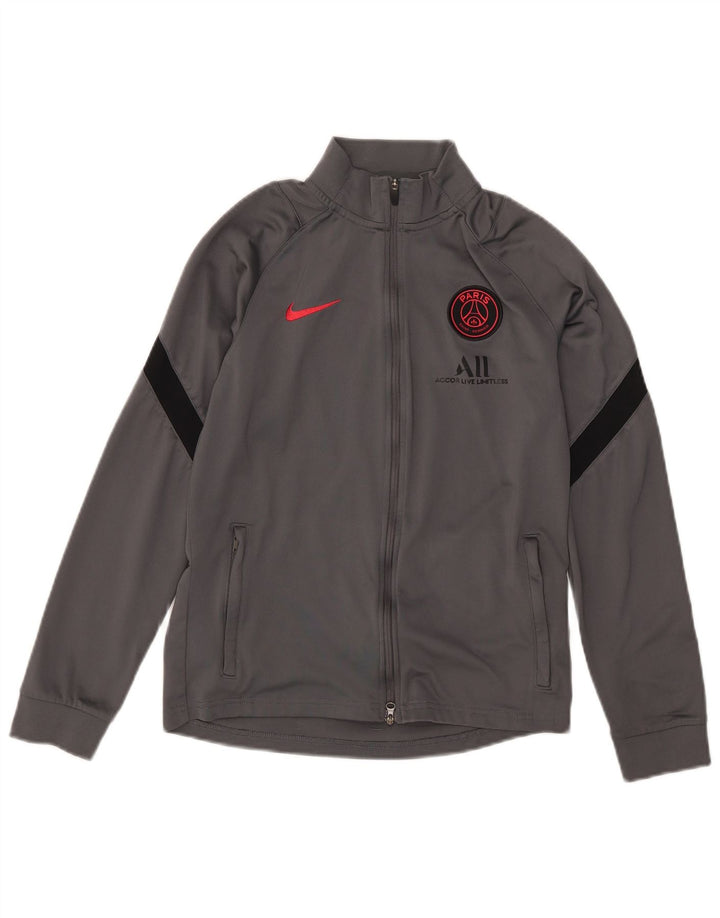 Jachetă de trening pentru băieți Nike Paris Saint- Germain, 12-13 ani, mare, gri