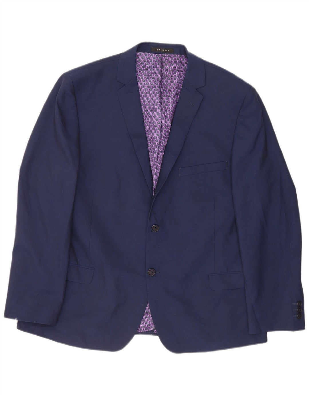Jachetă Ted Baker pentru bărbați, cu 2 nasturi, UK 46 3XL Lână bleumarin