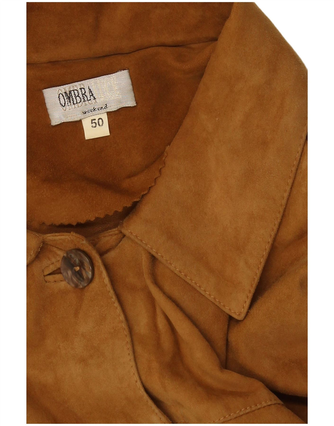 Jachetă vintage de piele intoarsa pentru femei IT 50 XL maro