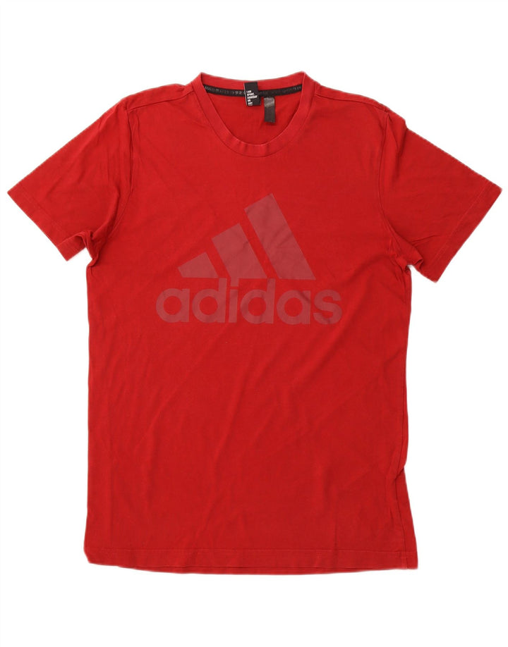 Tricou grafic ADIDAS pentru bărbați Top din bumbac roșu mediu