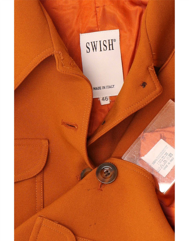 Jachetă Swish pentru femei, militară, cu 6 nasturi, din poliester maro, IT 46