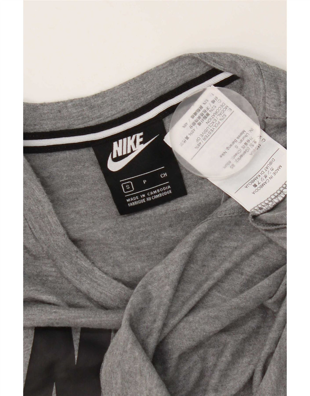Tricou grafic Nike pentru bărbați Top mic, gri, poliester cu pături