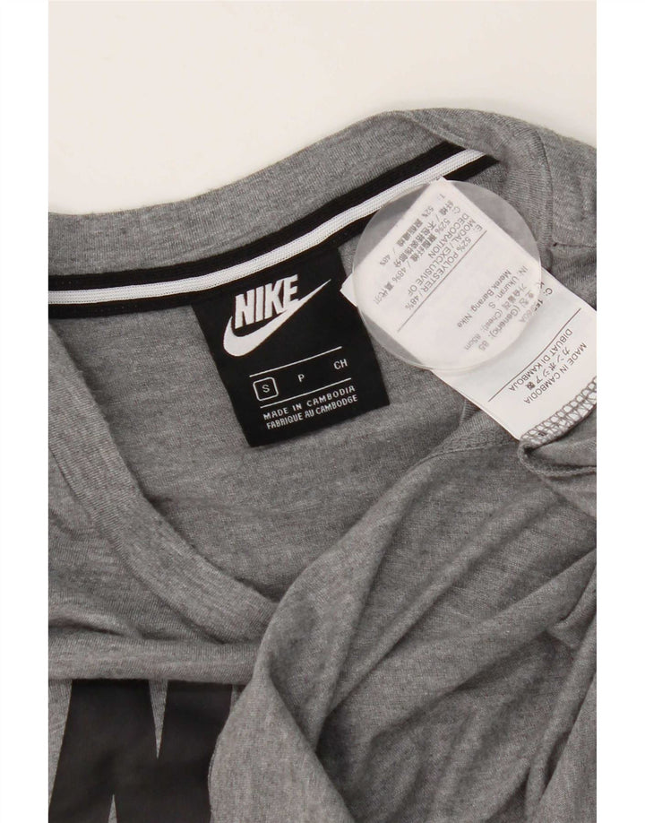 Tricou grafic Nike pentru bărbați Top mic, gri, poliester cu pături