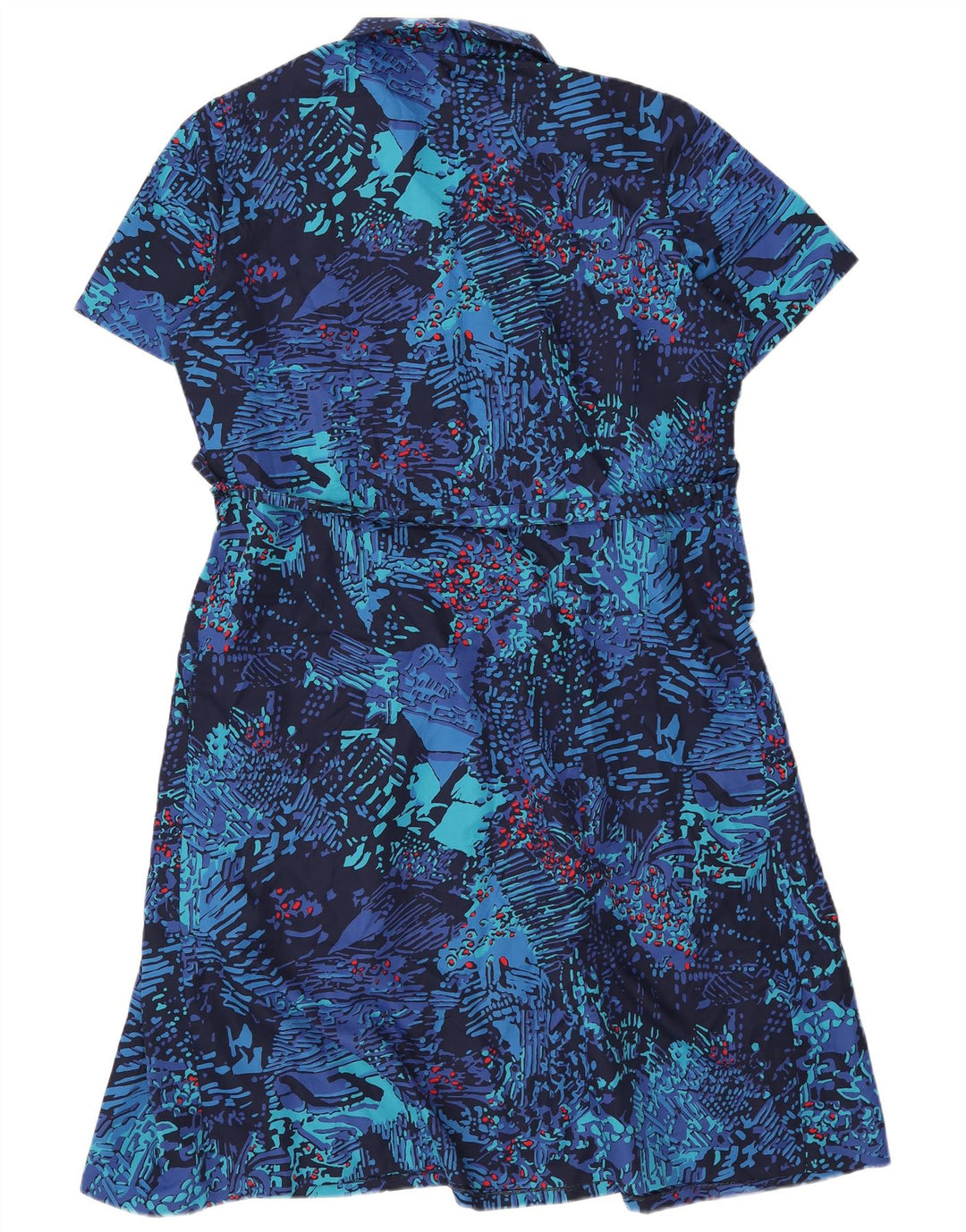 Rochie de bază cu model abstract pentru femei UK 18 XL bleumarin