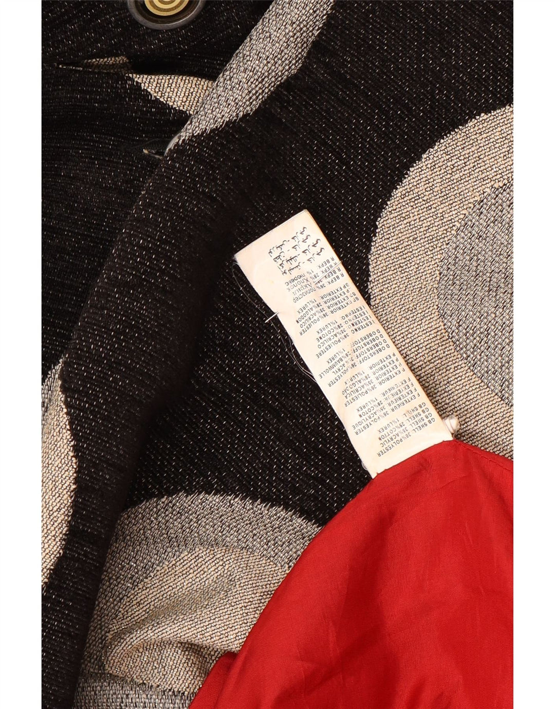 Palton pentru femei Desigual EU 38 Poliester geometric negru mediu