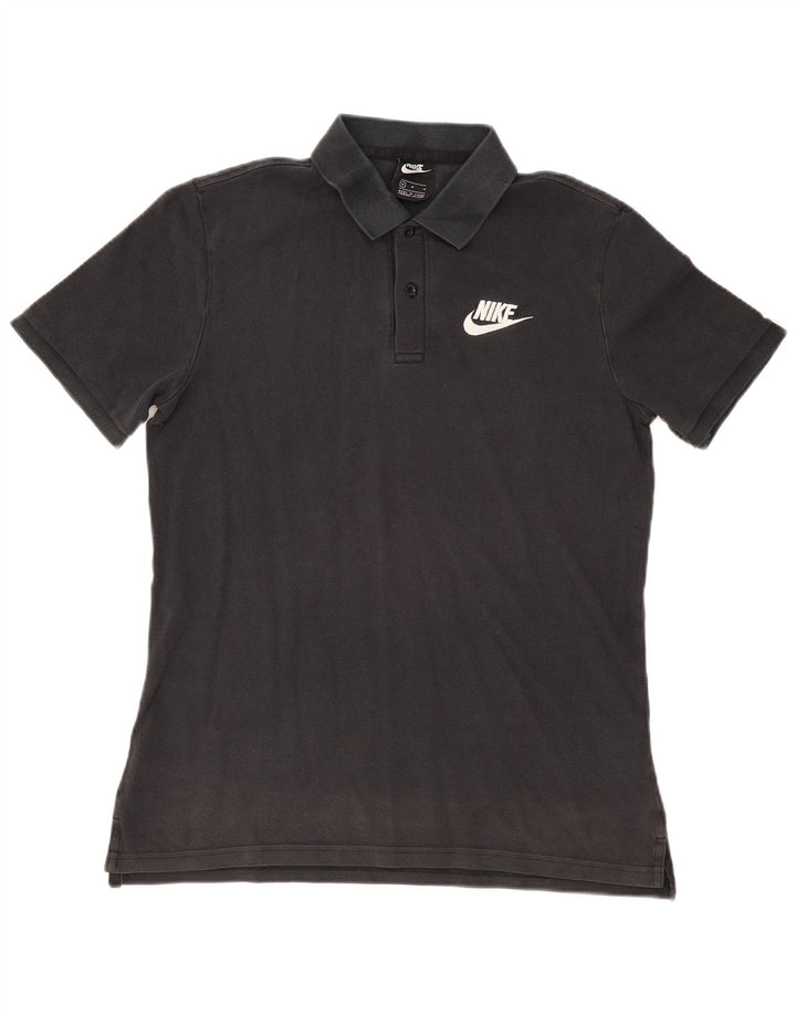 Tricou polo Nike pentru bărbați, bumbac mediu negru
