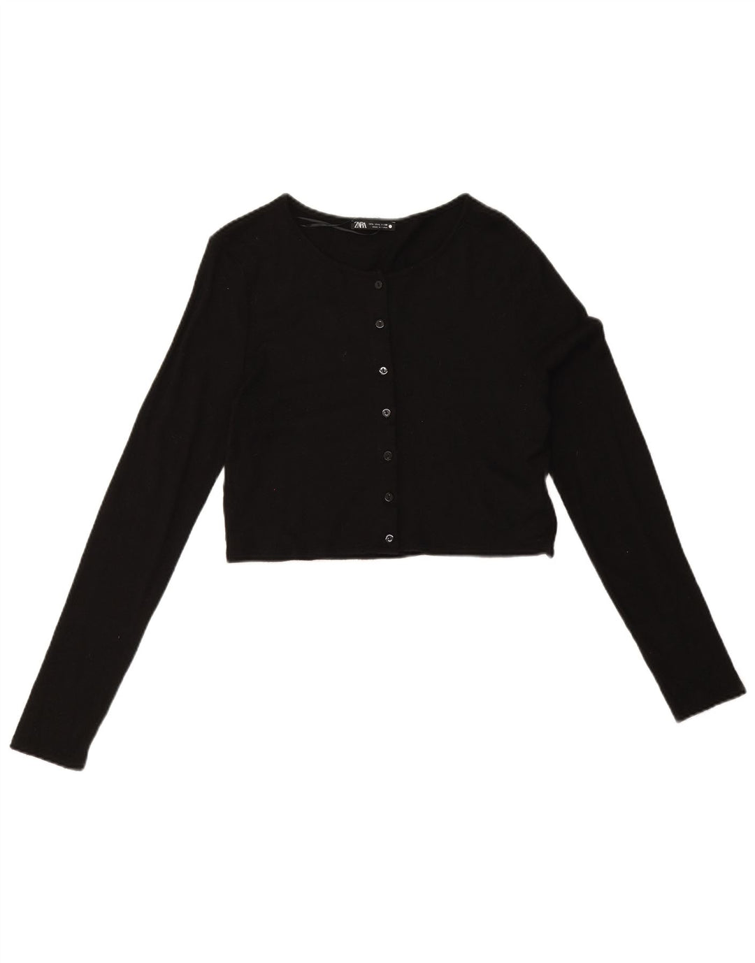 Pulover cardigan pentru femei Zara UK 14 mare, negru, viscoză