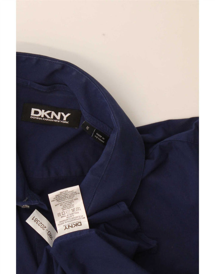 Cămașă pentru bărbați Dkny Mărimea 16 Mare Bumbac bleumarin