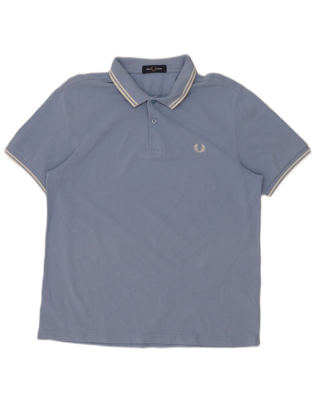 Cămașă polo Fred Perry pentru bărbați, bumbac cu dungi albastre mari