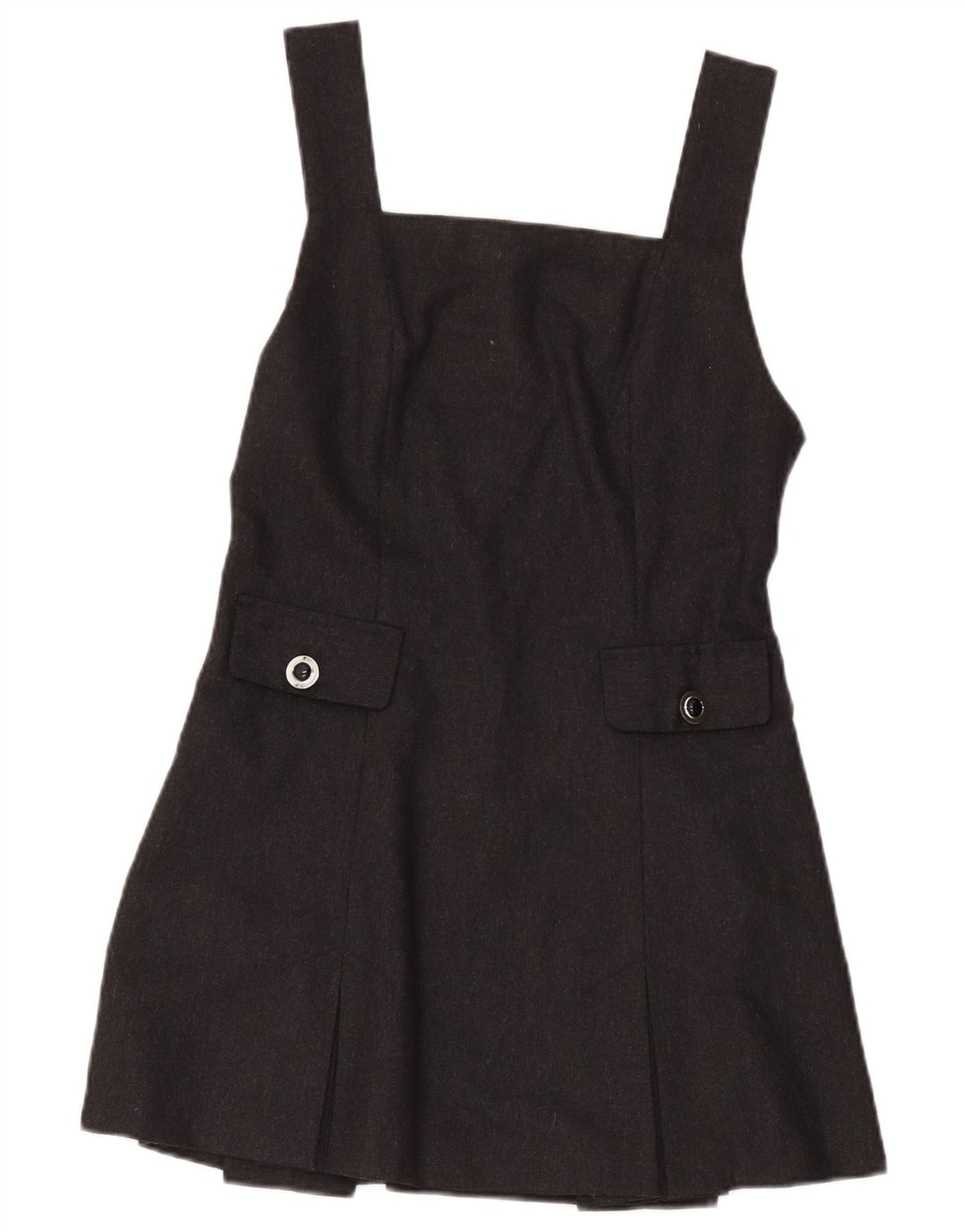 Rochie A-Line Mini fără mâneci pentru femei Vintage IT 44 Lână Gri Mediu
