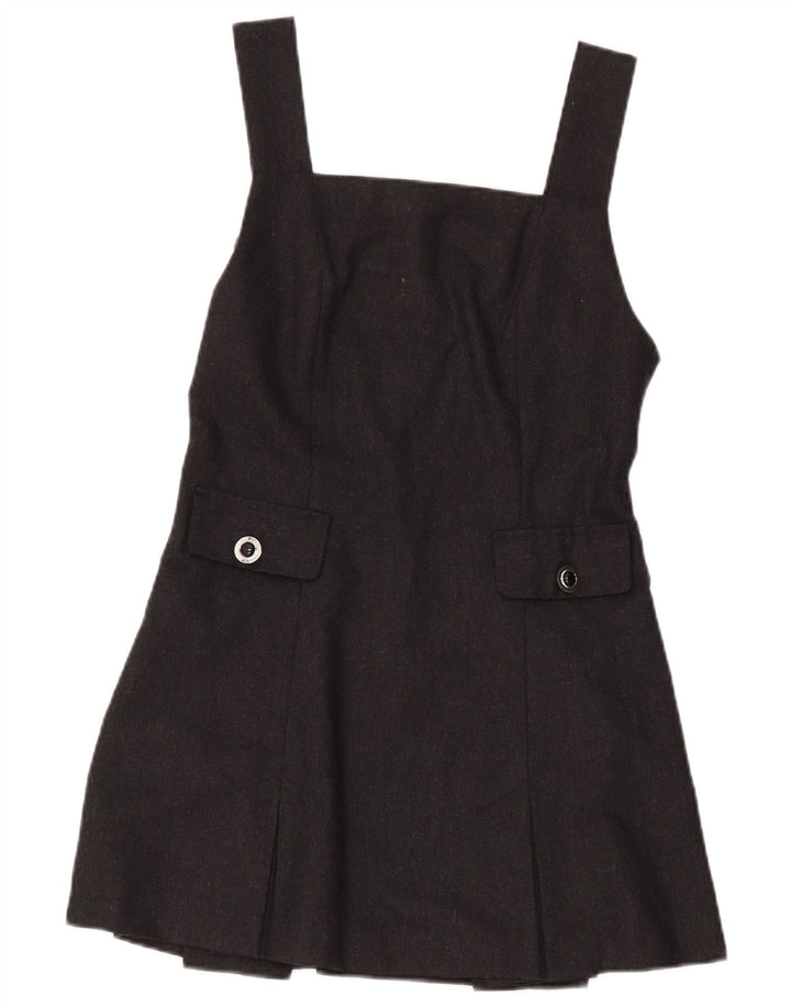Rochie A-Line Mini fără mâneci pentru femei Vintage IT 44 Lână Gri Mediu