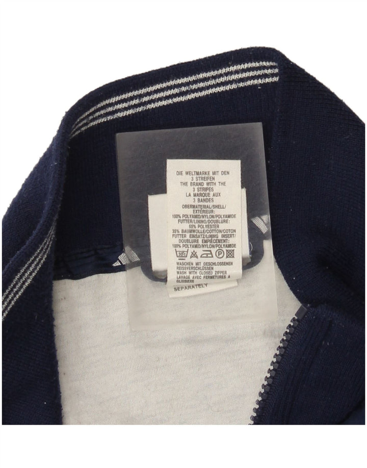 Jachetă de vânt supradimensionată Adidas pentru femei UK 14 Medium Bleumarin Poliamidă