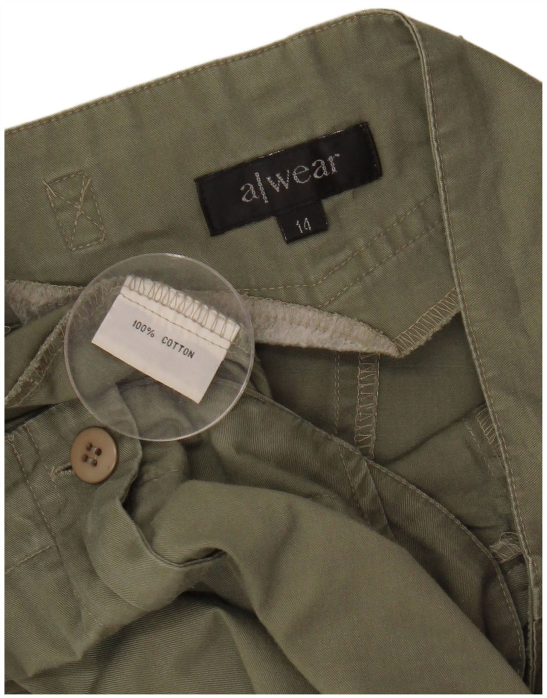 Fusta Awear pentru femei US 14 XL W33 bumbac verde