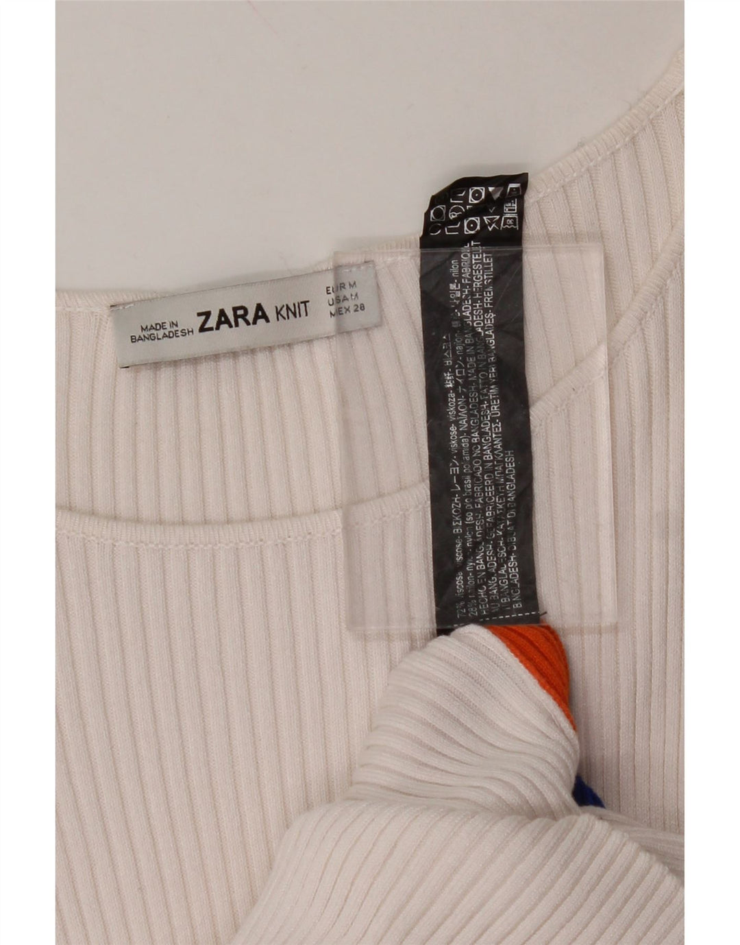 ZARA Womens Maxi Dress UK 12 Medium White Colourblock Viscose
