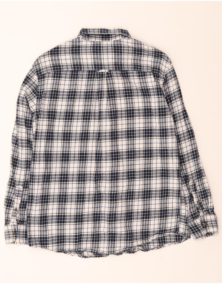 CHAPS Mens Flannel Shirt Large Black Check Cotton Vintage Chaps and Second-Hand Chaps from Messina Hembry 