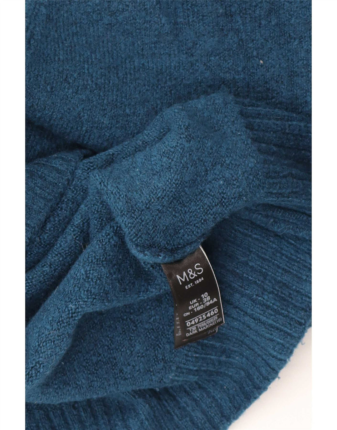 Marks & Spencer Pulover supradimensionat cu decolteu în V pentru femei UK 10 Small Blue