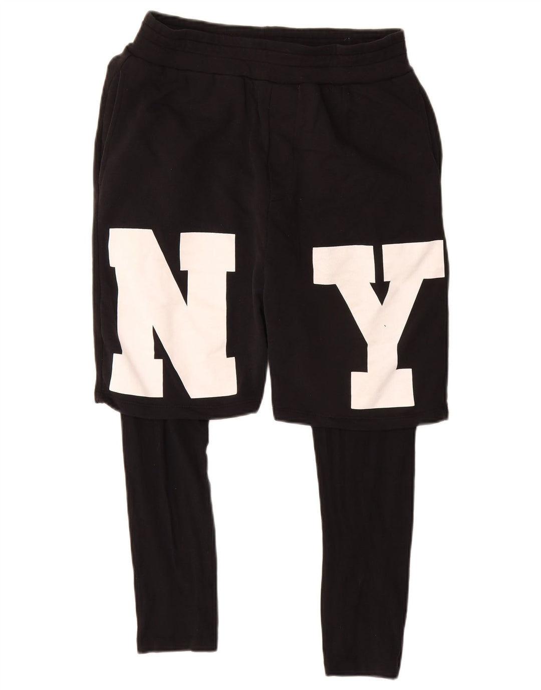 Pantaloni scurți sport grafic pentru bărbați Zara, bumbac mediu negru