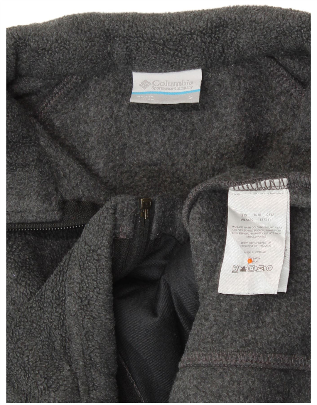 COLUMBIA Womens Fleece Jacket UK 10 Small Grey Polyester