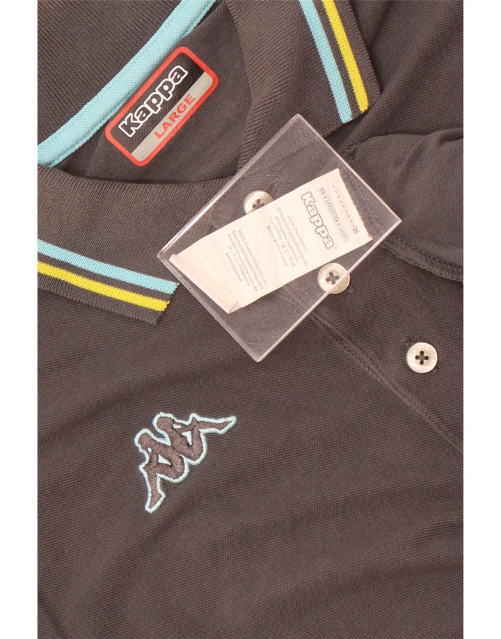 Cămașă polo pentru bărbați Kappa, bumbac gri mare