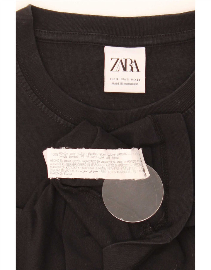 Tricou grafic pentru bărbați Zara Top mic, negru, bumbac