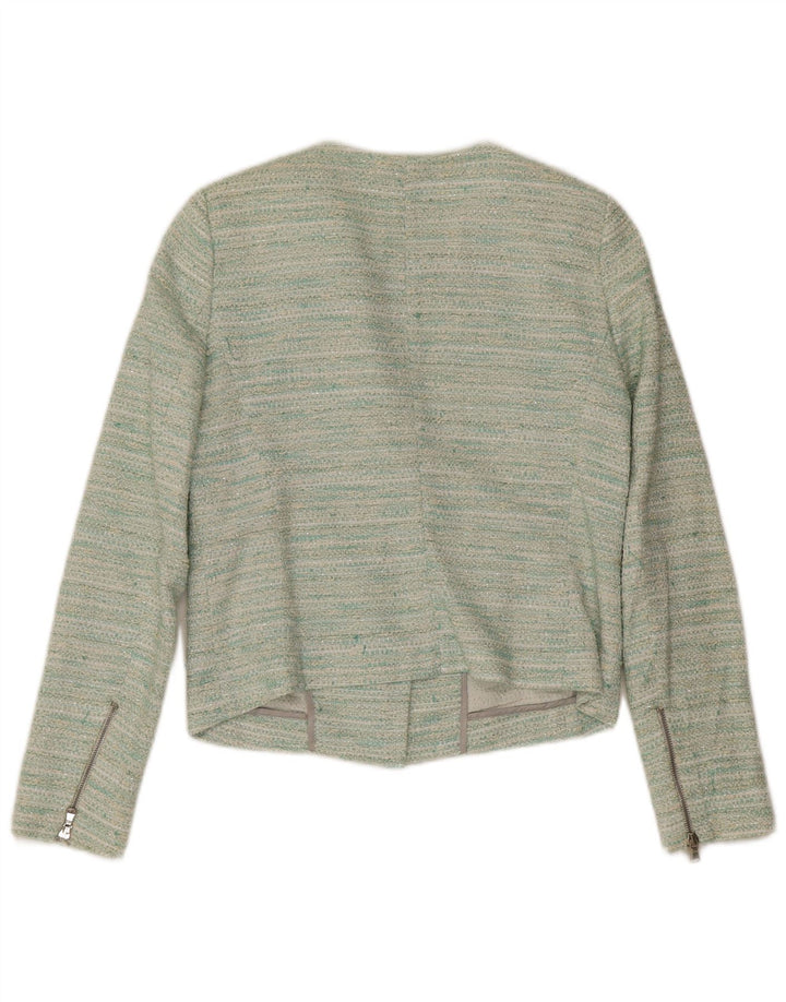 Jachetă pentru femei Massimo Dutti, cu fermoar complet, EU 38, verde, moale