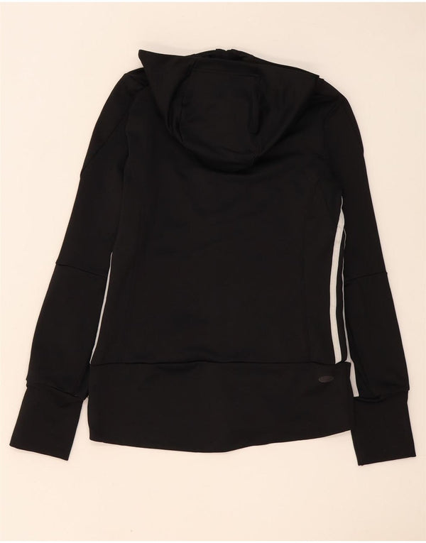 Pulover Adidas Clima 365 Zip Hoodie pentru femei UK 12 Poliester mediu negru