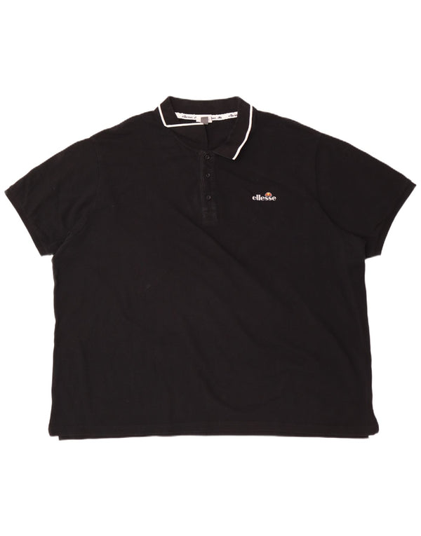 Tricou polo pentru bărbați Ellesse 3XL, bumbac negru
