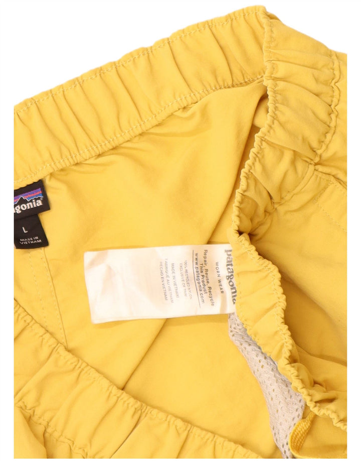 Pantaloni scurti sport PATAGONIA pentru femei UK 14 Large Yellow Nylon