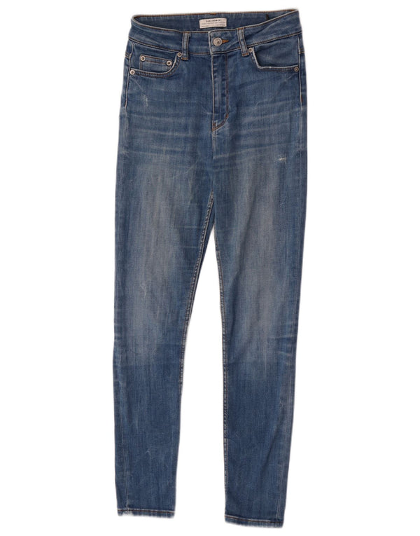 Blugi skinny dama Zara EU 36 XS W26 L27 Albastru Bumbac