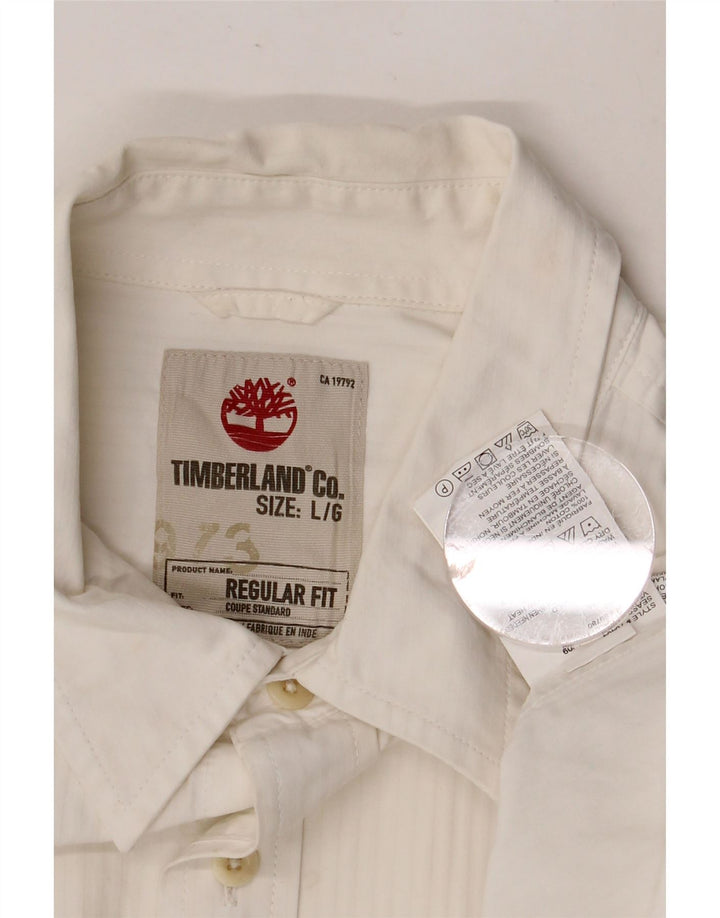 Cămașă TIMBERLAND pentru bărbați, cu tăiere obișnuită, mare, albă, din bumbac