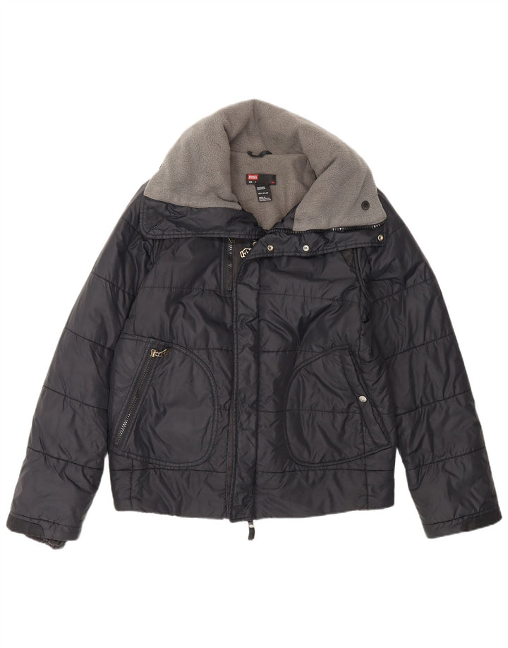 Jachetă căptușită pentru bărbați Diesel UK 36 Small Black Nylon