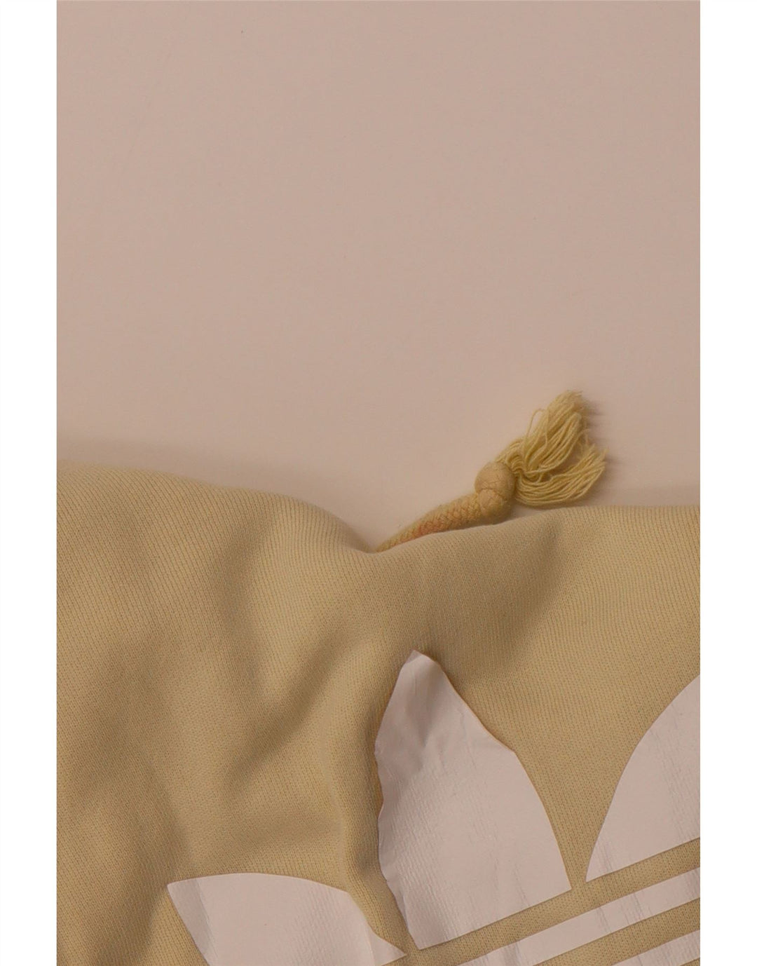 Pulover ADIDAS pentru bărbați cu glugă cu grafică din bumbac galben mediu