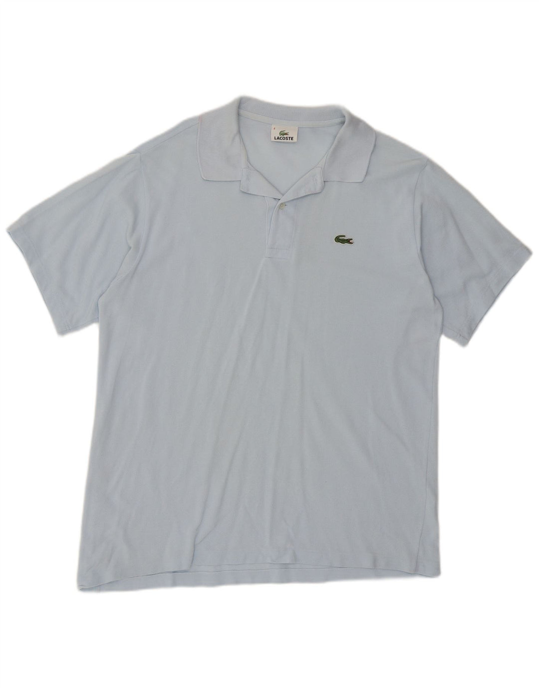 Tricou polo Lacoste pentru bărbați, mărimea 4, bumbac albastru mediu