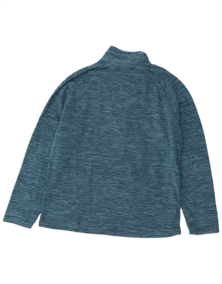 Jumper pentru bărbați Mountain Warehouse, din lână, cu fermoar și gât, albastru mijlociu
