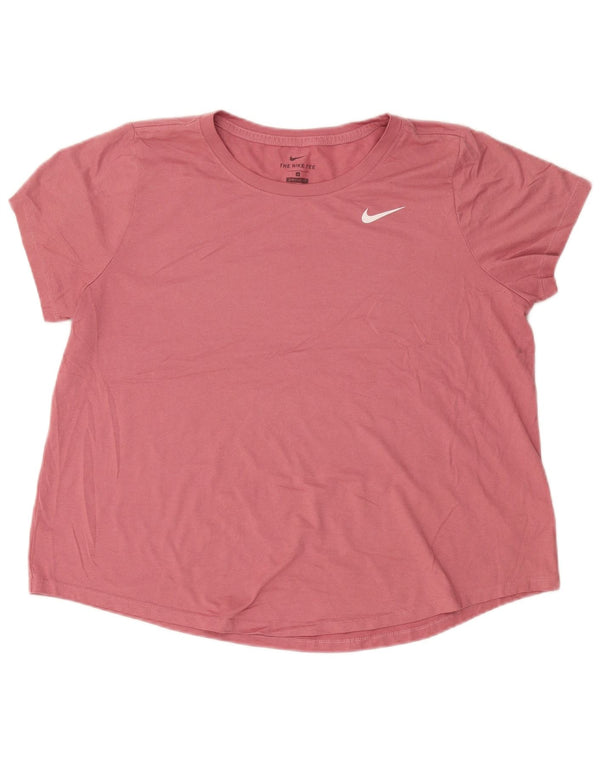 Tricou NIKE Dri Fit pentru femei, UK 18 XL, poliester roz