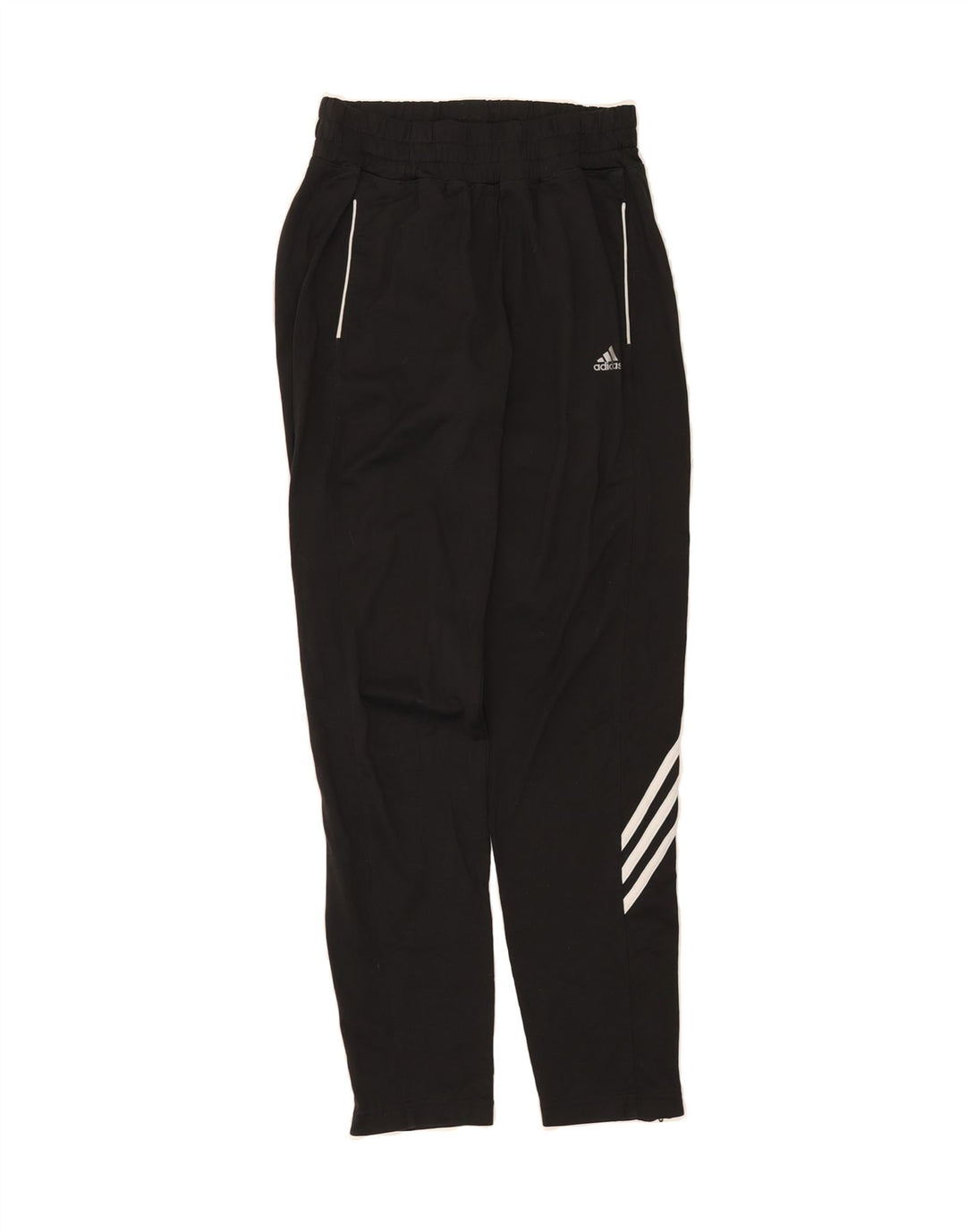 ADIDAS Womens Tracksuit Trousers UK 8/10 Small  Black Polyester Vintage Adidas and Second-Hand Adidas from Messina Hembry 