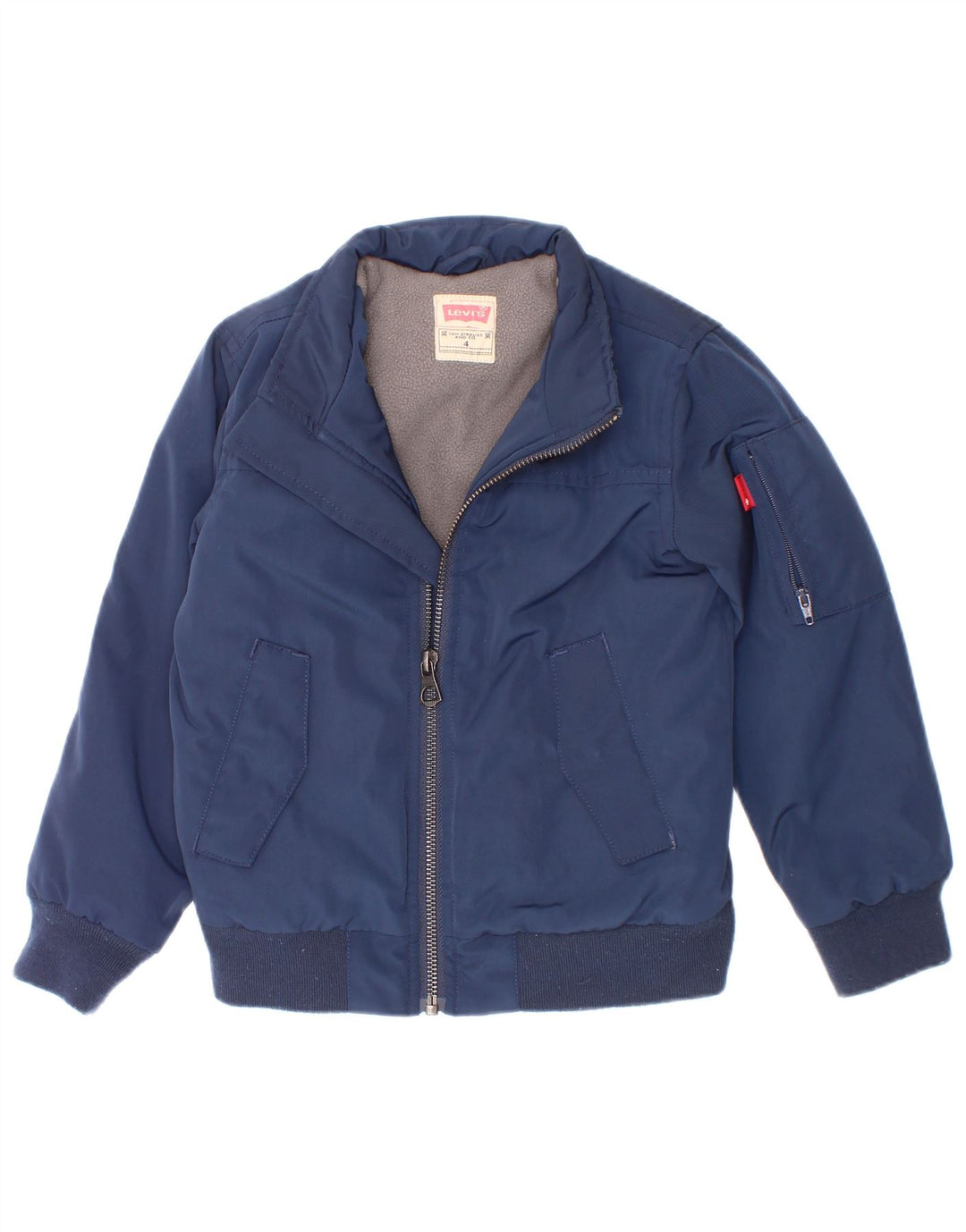 Jachetă bomber Levi's pentru băieți 3-4 ani, poliester bleumarin