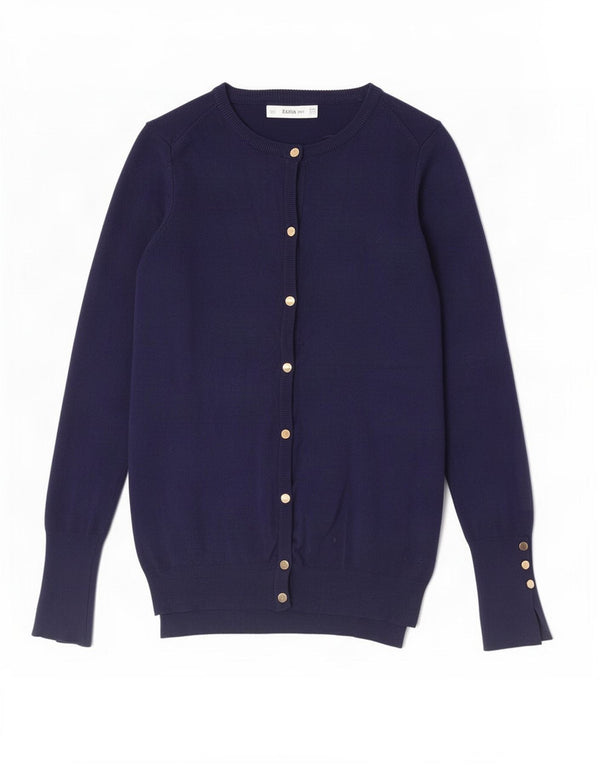 Pulover cardigan pentru femei Zara UK 10 Mic, bleumarin, viscoză