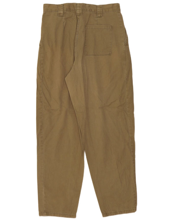Topshop Pantaloni casual conici pentru femei UK 12 Medium L30 L29 Kaki Bumbac