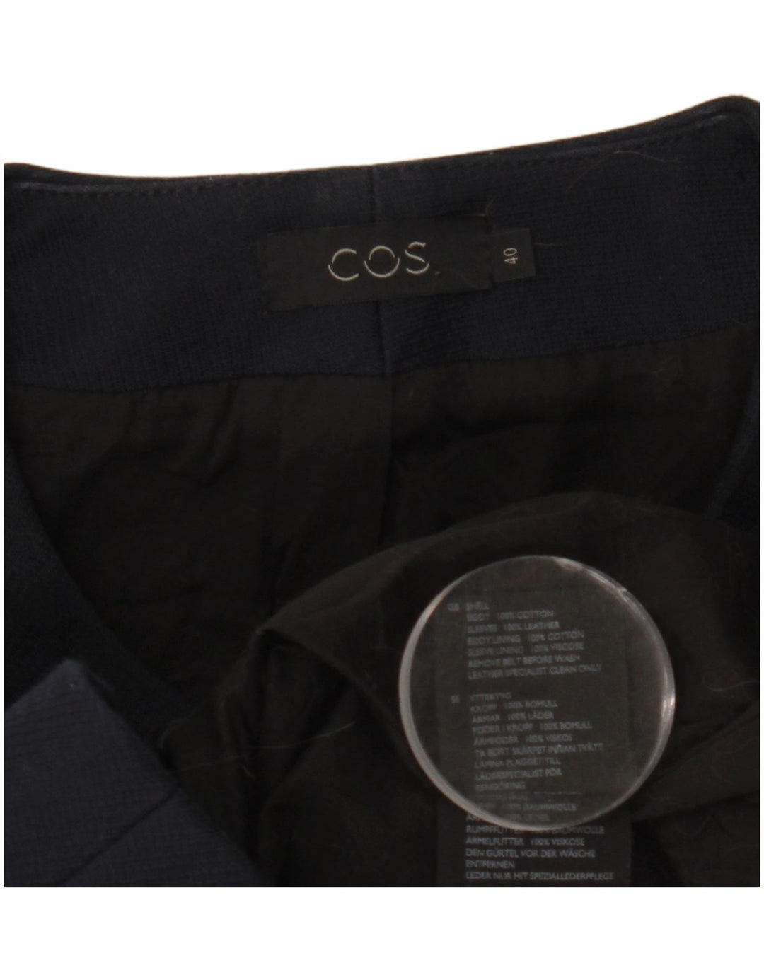 Jachetă Cos pentru femei EU 40, mediu bleumarin, bumbac color bloc