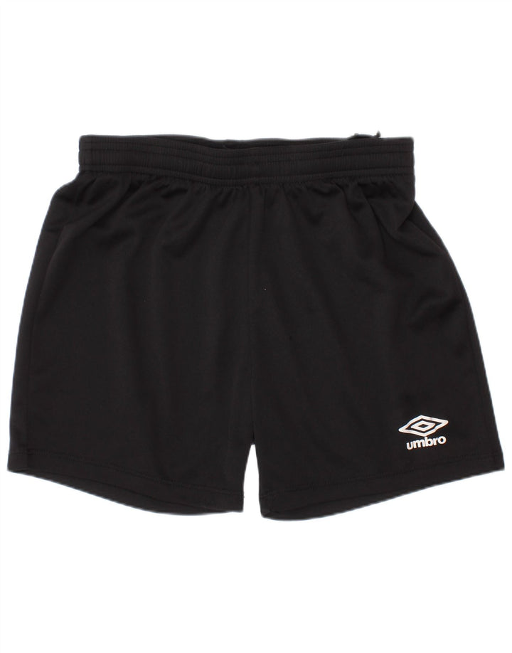 Pantaloni scurti sport pentru băieți Umbro 9-10 ani poliester negru mediu