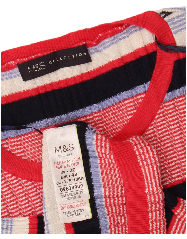 MARKS & SPENCER Pulover pentru femei cu decolteu triplu UK 20 2XL Multicolor