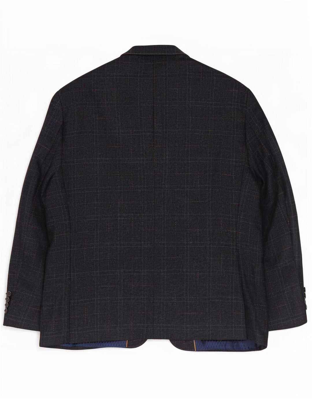 Blazer pentru bărbați Douglas cu 2 nasturi UK 44 2XL Lână cu carouri bleumarin