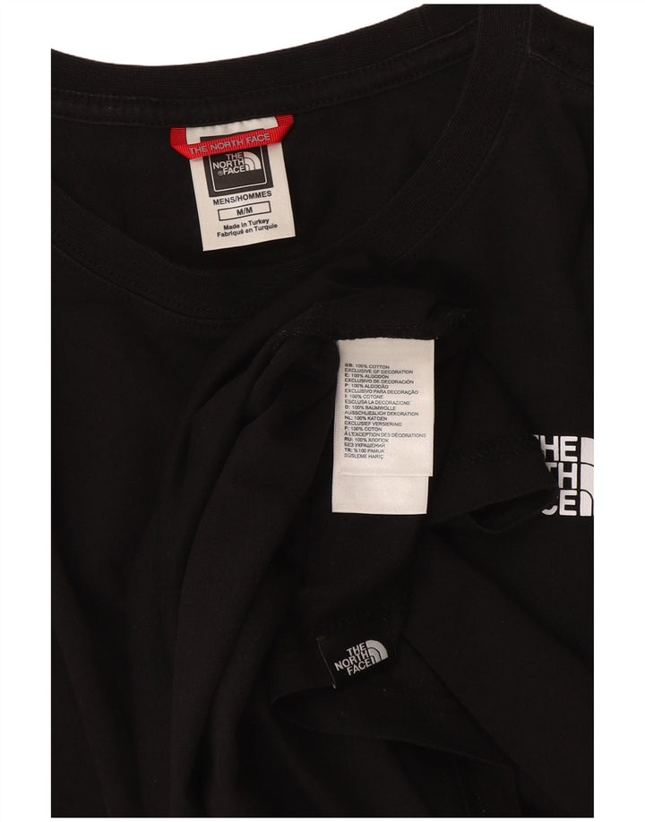 The North Face pentru bărbați, top grafic cu mânecă lungă, bumbac mediu negru