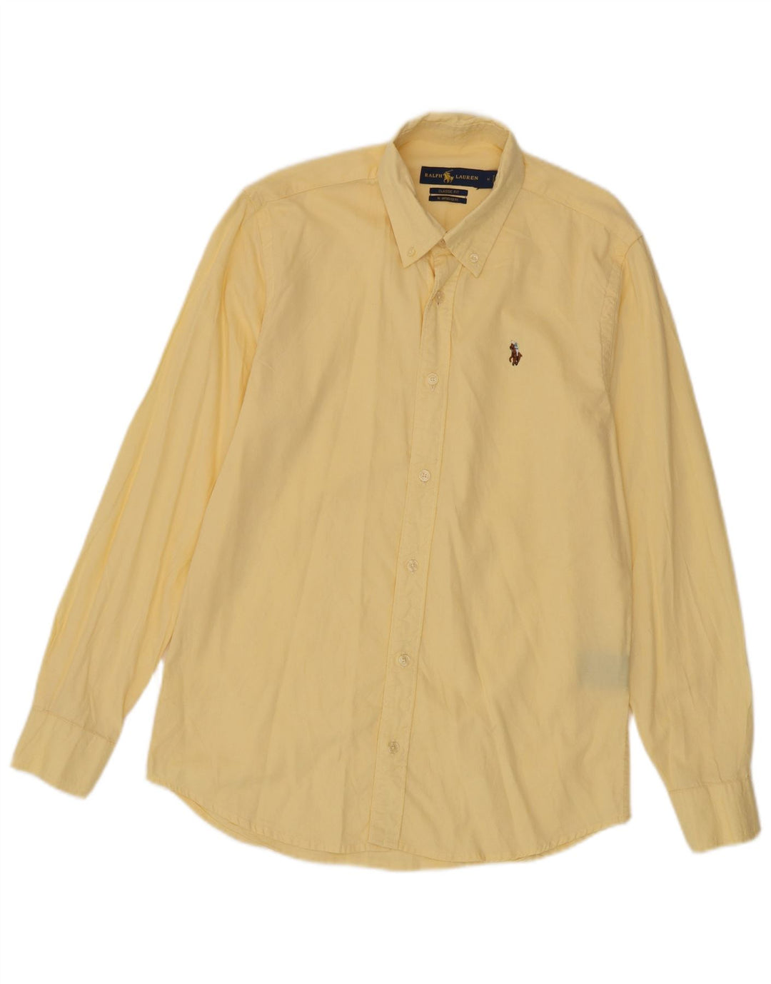 Cămașă pentru bărbați Ralph Lauren, de culoare clasică, din bumbac galben mediu