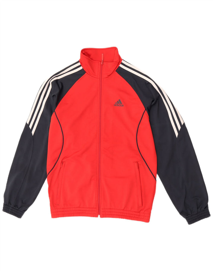 Jachetă de trening pentru bărbați Adidas UK 34/36 Poliester Colorblock Roșu Mic