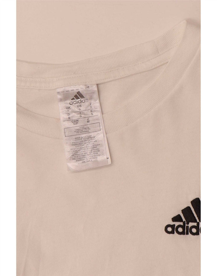Tricou pentru bărbați Adidas Top mic, alb, bumbac